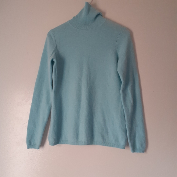 Pure Cashmere Sweater, 100%CASHMERE L/Sleeve Turtleneck Knit Resort Ski Sweater - Picture 1 of 4